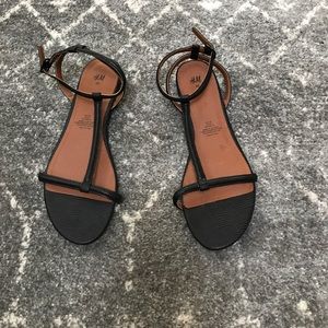 Black strappy sandals