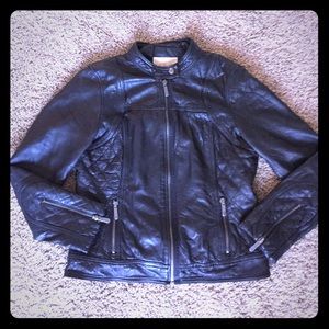 Black Michael Kors leather jacket