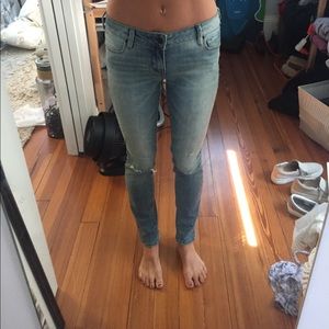 Packing Distressed Jeans