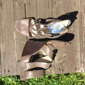 Michael Kors grey leather sandals
