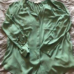 LOFT mint green blouse
