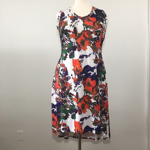 Jete plus size sleeveless dress in 1X and 2X - Picture 1 of 4