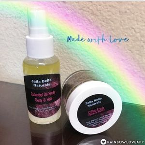 Scrubs and lotion and sprays VEGAN