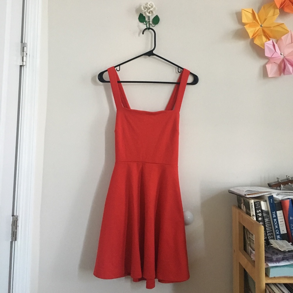Red Skater Dress w/ X Strap