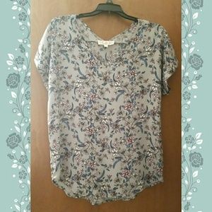 Pink Rose Floral Blouse