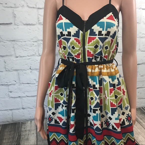 Bright Aztec Print Dress - Picture 2 of 7