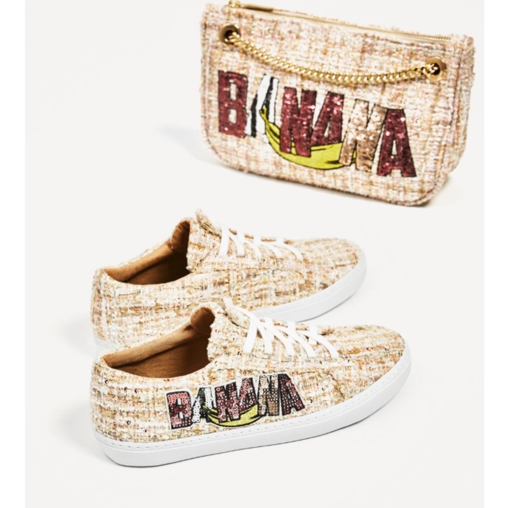Fabric plimsolls, Zara shoes brand new!