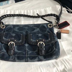 Coach denim cross body