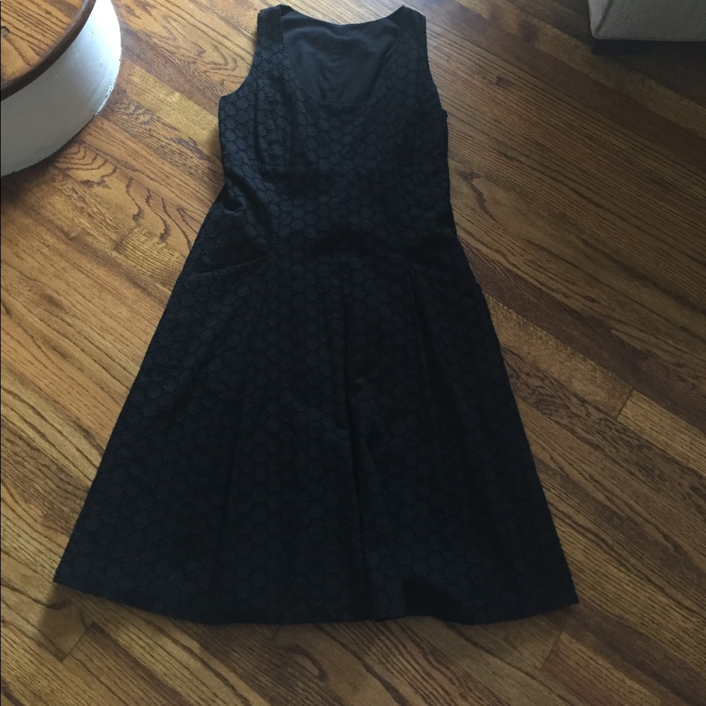 Black eyelet sleeveless dress  Cotton