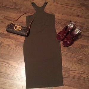 OD Green bodycon racerback dress