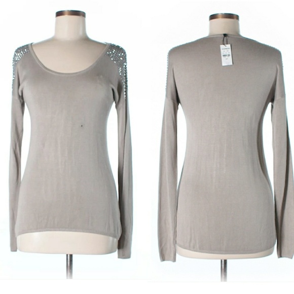 Studded Shoulder Sweater - Picture 1 of 3