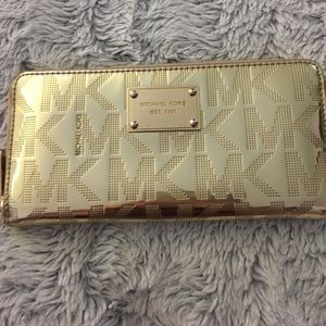 Gold Michael kors wallet