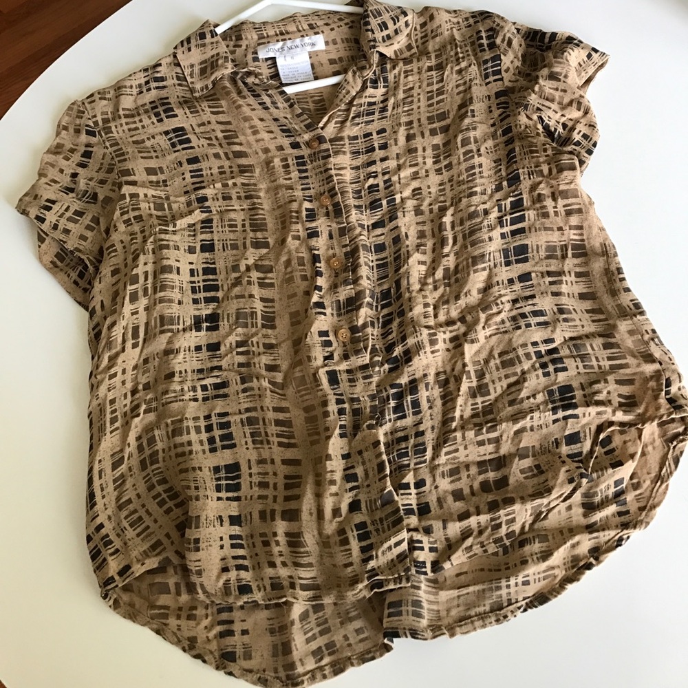Jones NY 100% silk tee