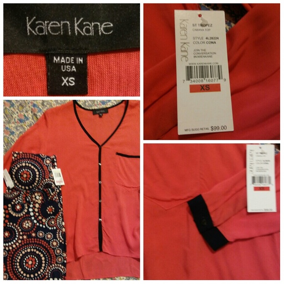 Vineyard Vines Capris Karen Kane Blouse NEW W TAGS - Picture 6 of 7