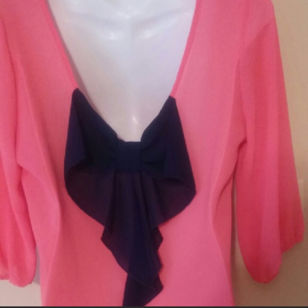 Tovia Boutique Bow Back Short Coral Navy