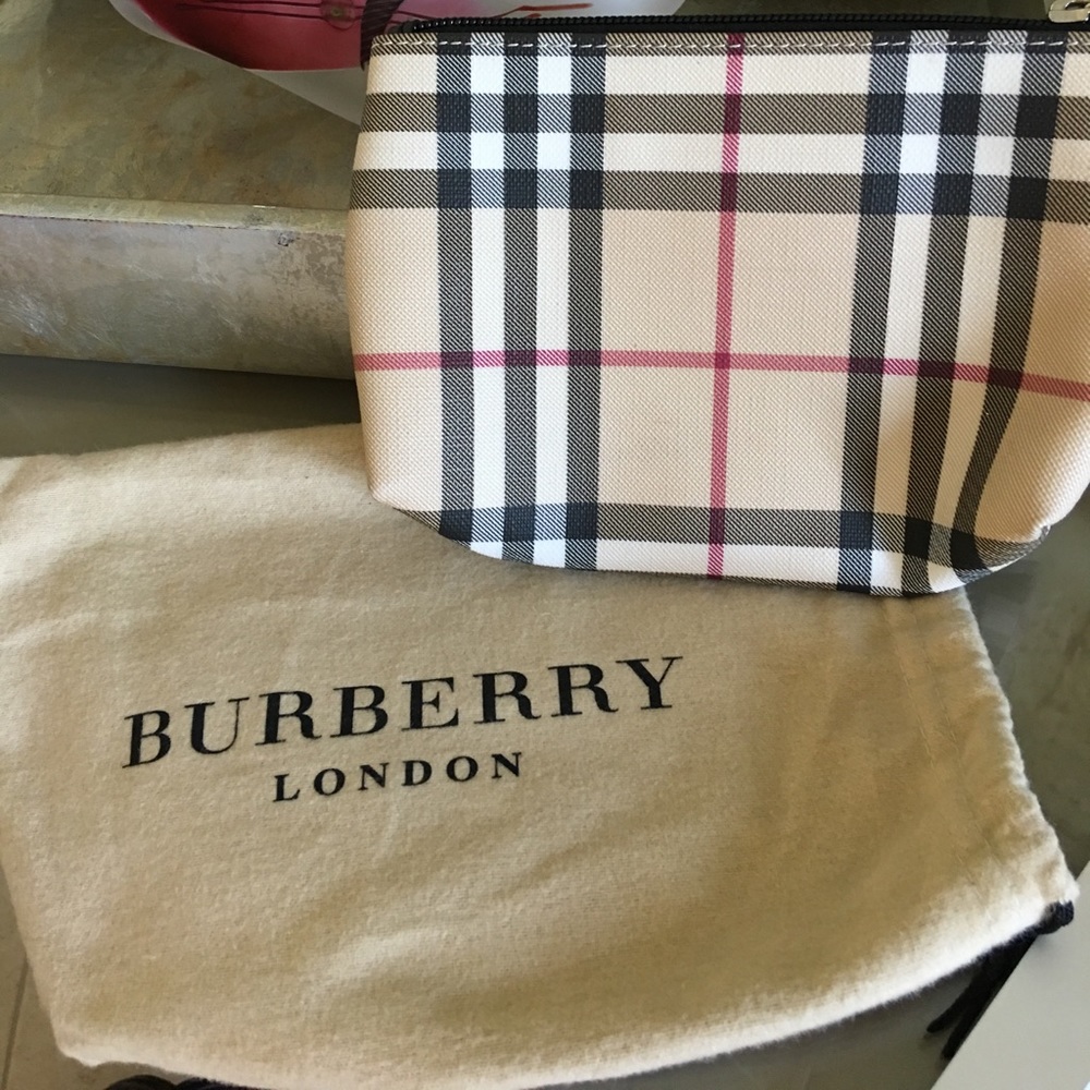 Burberry cosmetic case with dust bag