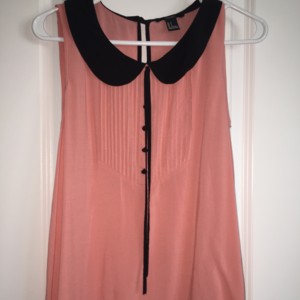 Pleated Peter Pan Collar Top