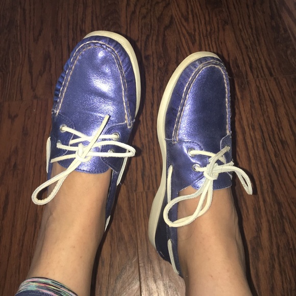 Sperry Top-Sider boat shoes! Size 8 1/2 • blue - Picture 1 of 8