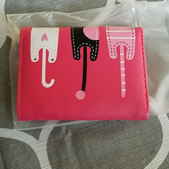 BOTUSI KITTY KITTY KITTY PINK BLACK N WHITE WALLET - Picture 2 of 4