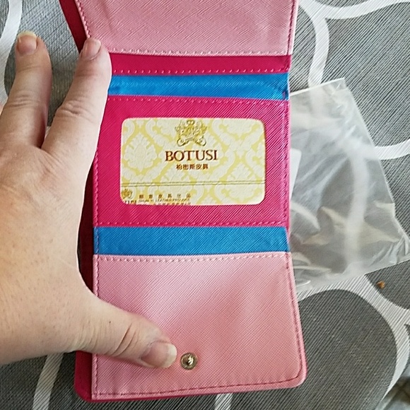 BOTUSI KITTY KITTY KITTY PINK BLACK N WHITE WALLET - Picture 3 of 4