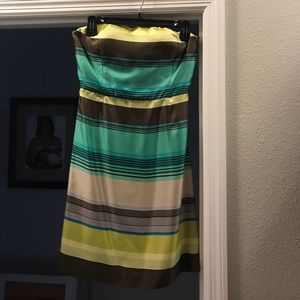 Strapless, striped, Banana Republic dress