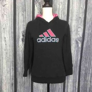 Adidas Black black and pink Hoodie youth 10/12 M