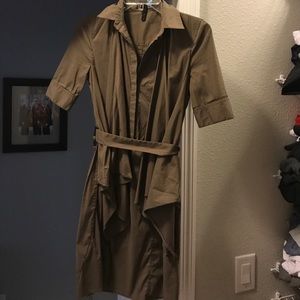 BCBG belted, colored dress