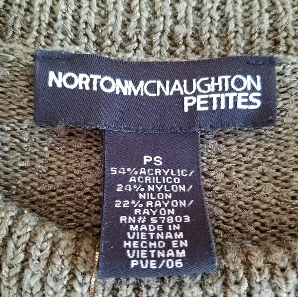 Norton Mcnaughton Petites Green Cowl neck sweater - Picture 6 of 7