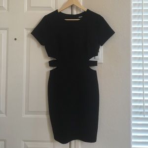 NEVER WORN Lulu's Black cutout mini dress bodycon