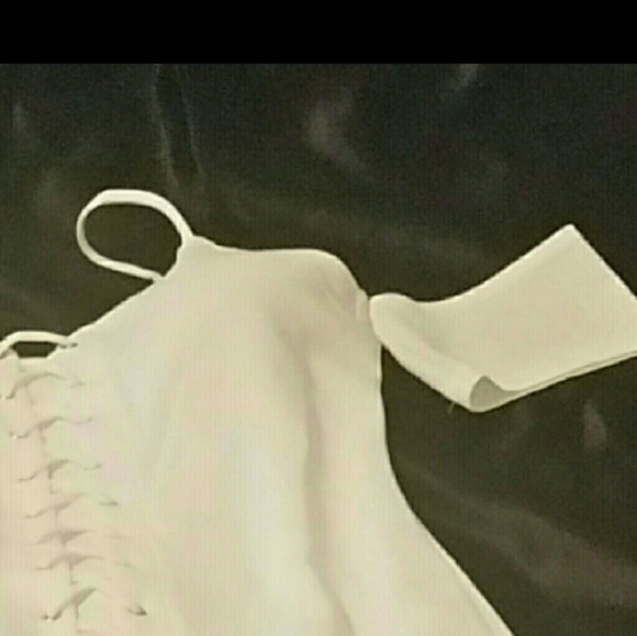 ■SOLD■New lace up cold shoulder mini dress - Picture 4 of 6