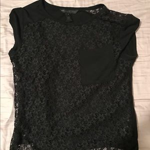 Marc by Marc Jacobs black lace short sleeve top!