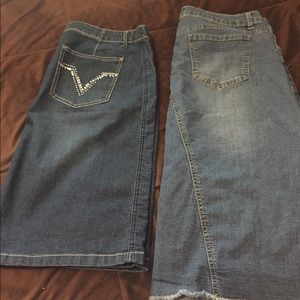 2 size 16 denim skirts from Cato