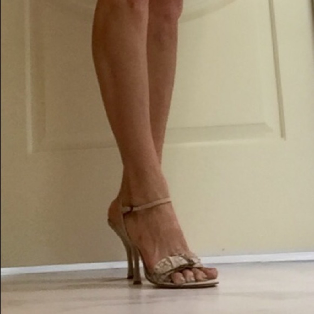 Suede embellished sandals