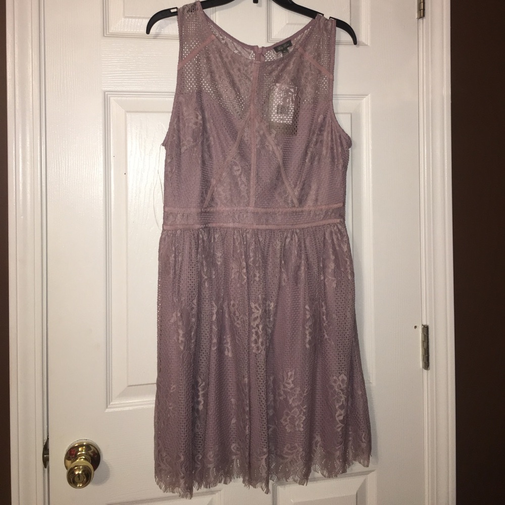 Purple Lace Flower Dress NWT