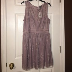 Purple Lace Flower Dress NWT