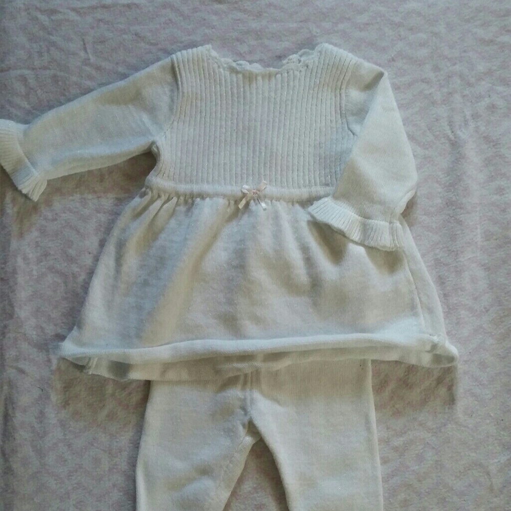 White Baby Sweater Set