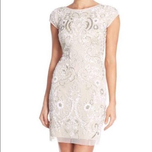Aidan Mattox Beaded Cocktail Dress Size 8 - Picture 1 of 4