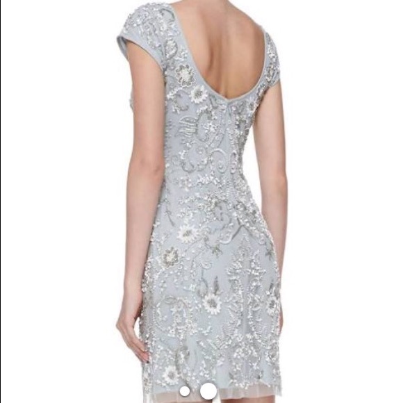Aidan Mattox Beaded Cocktail Dress Size 8 - Picture 3 of 4
