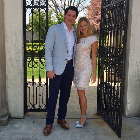 Aidan Mattox Beaded Cocktail Dress Size 8 - Picture 4 of 4