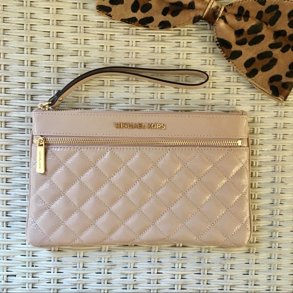 MICHAEL Michael Kors Handbags - Michael Kors Jet Set Large Zip Clutch, Oyster