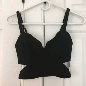 LA Hearts Women's Crop Top w/ Cut out detail