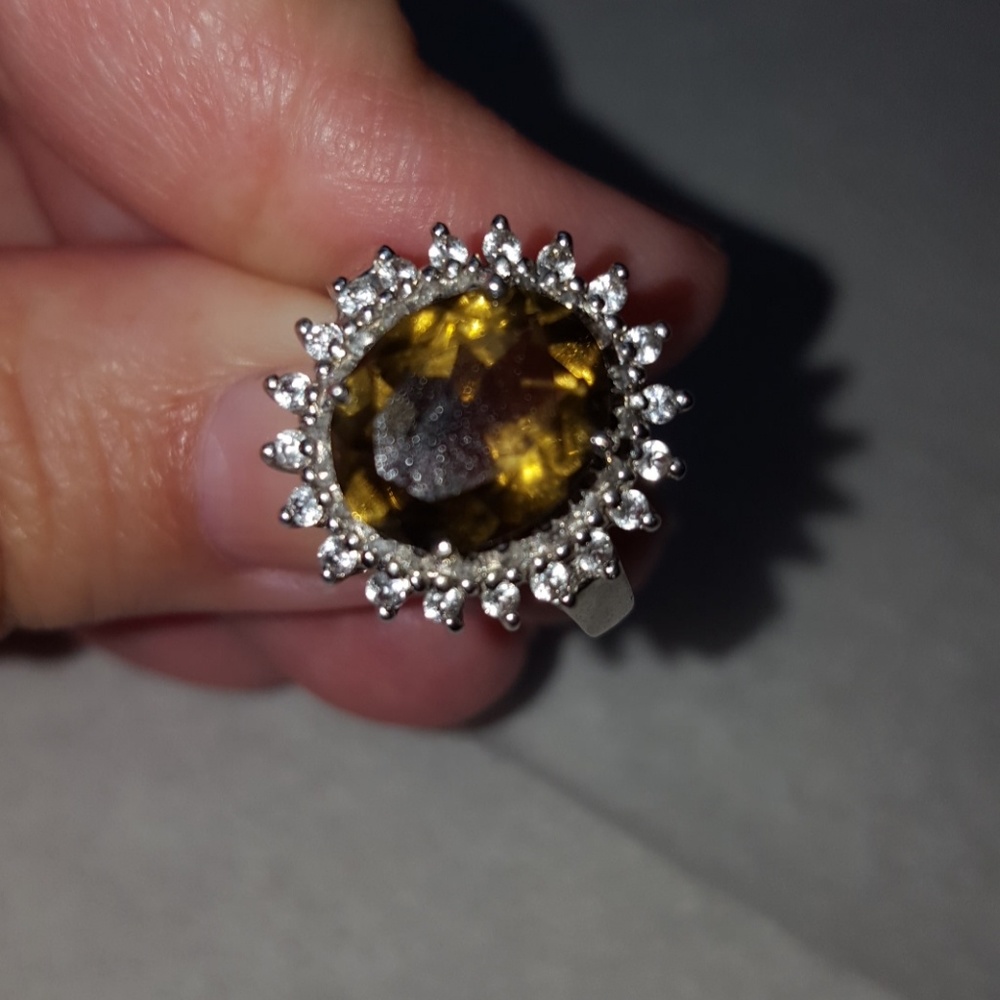 Smokey quartz ring