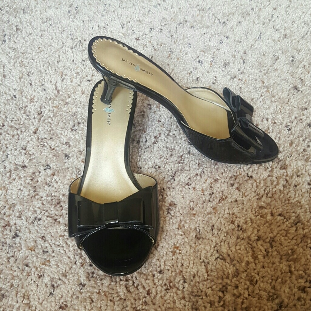 Black Peep Toe Heels