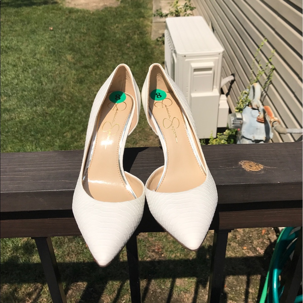 White "Jessica Simpson" Heels