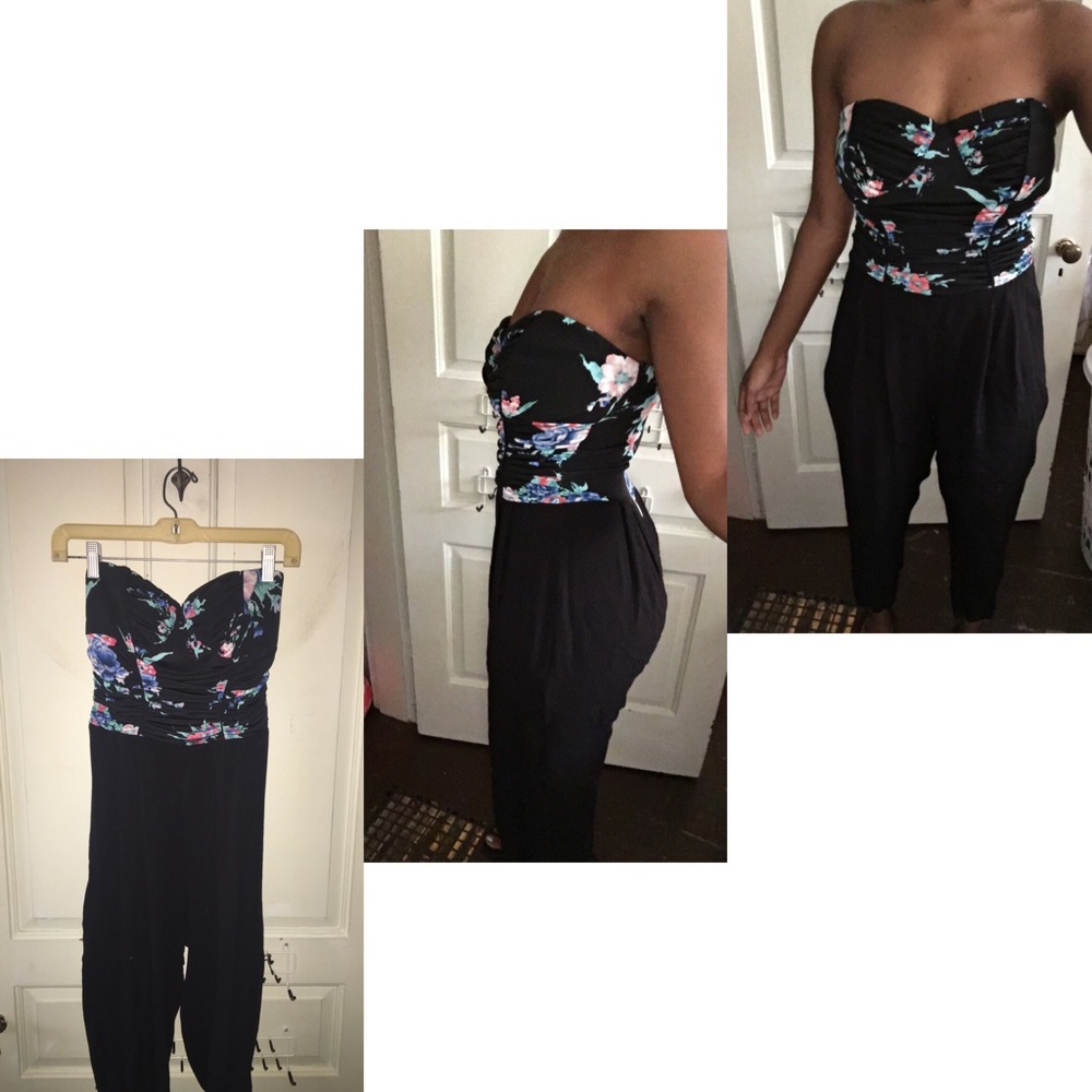 Strapless romper