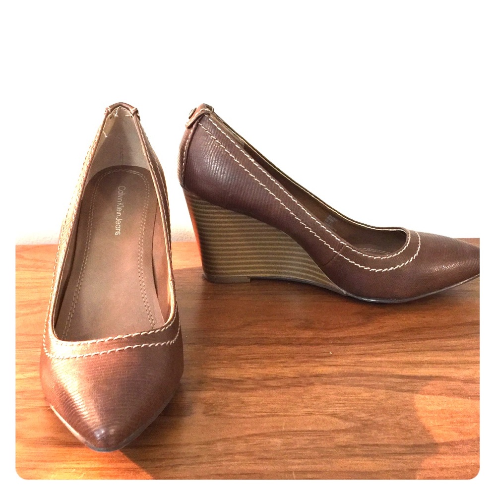 Calvin Klein wedge pumps