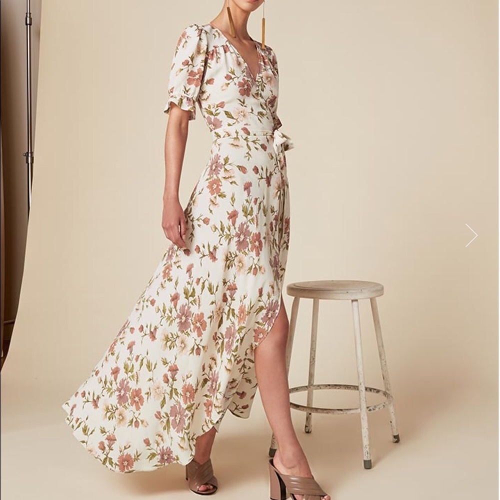The Reformation Addilyn Wrap Dress Small NEW