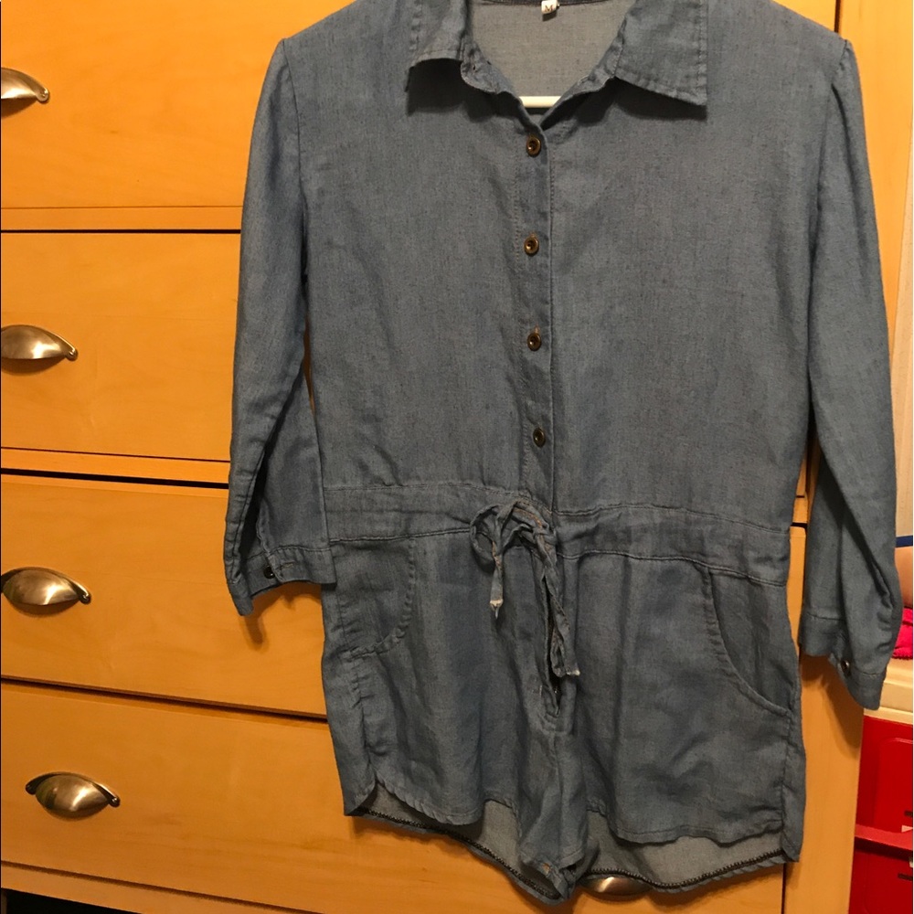Blue jean romper