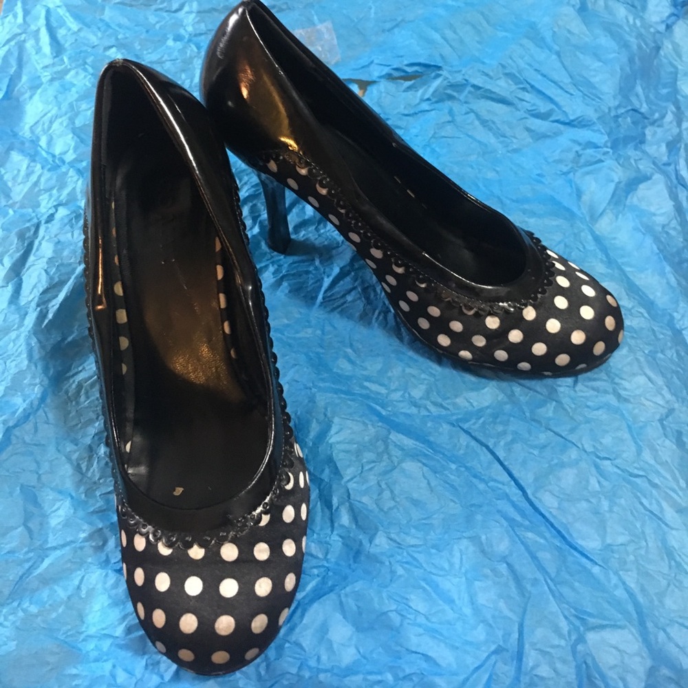 Polka dot heels