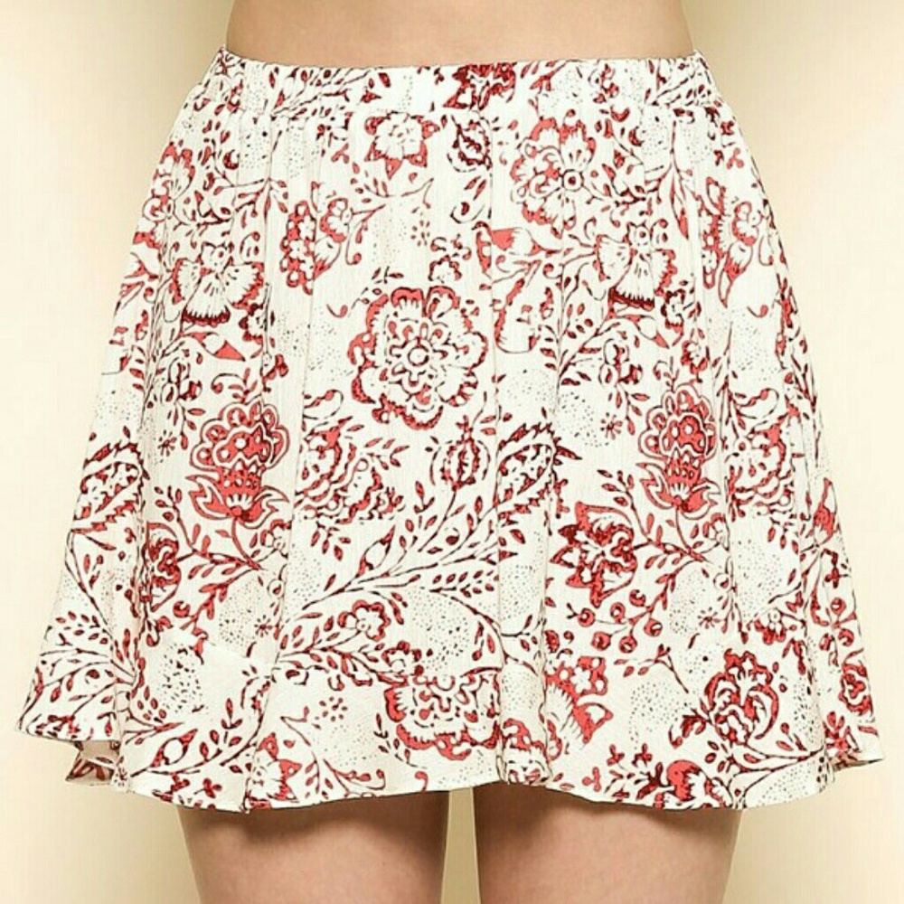 Floral print skirt